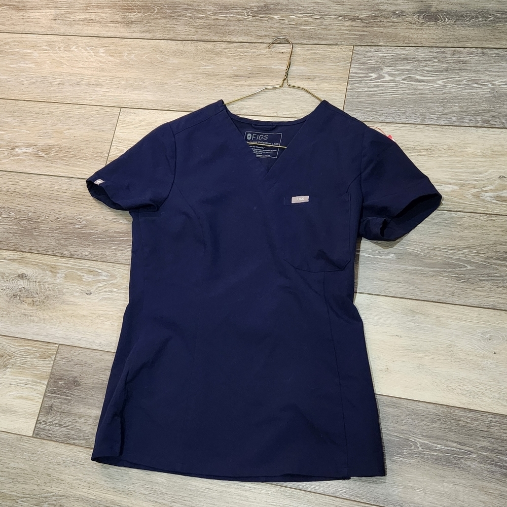 Figs Technical Collection XXS Scrub Top in Deep Blue